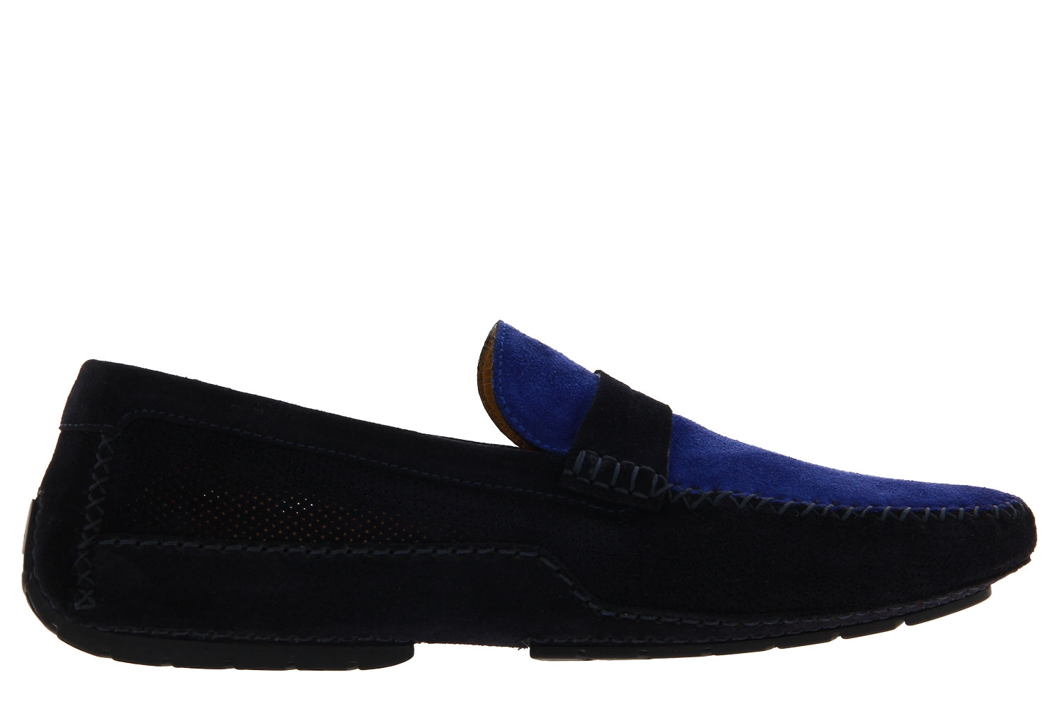 Moreschi Mokassin CAMOSCIO PERFORATO BLU SCURO (43½)