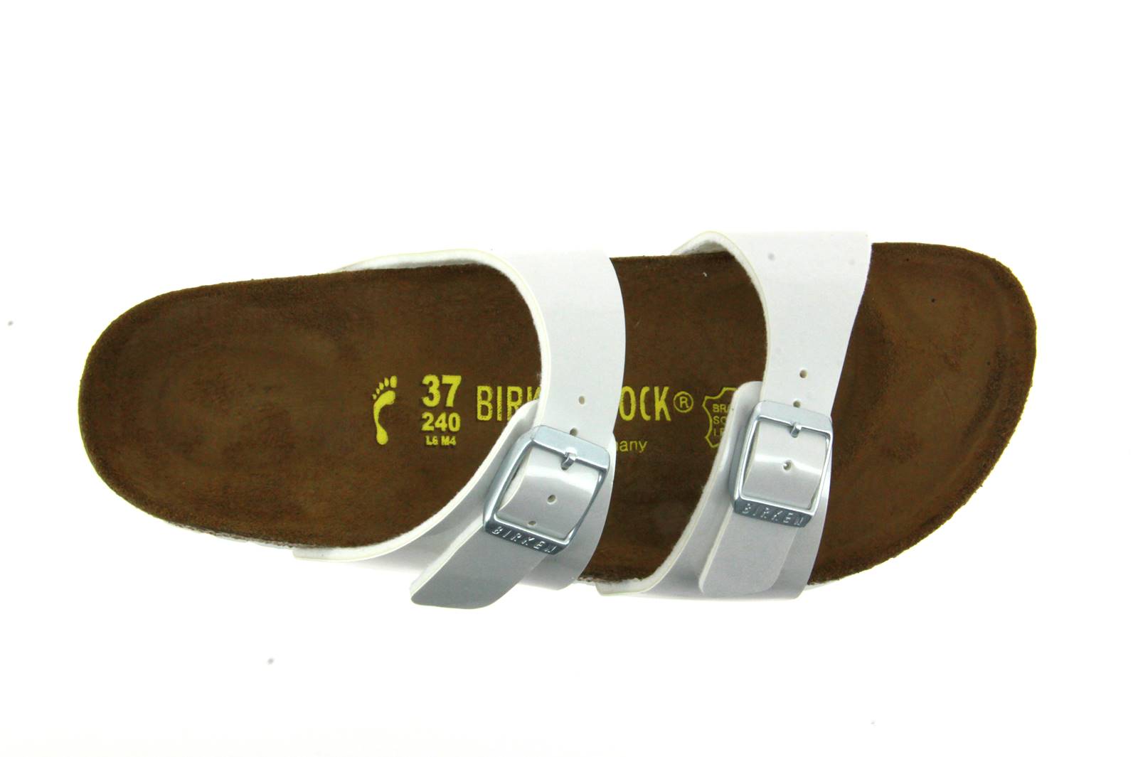 Birkenstock Pantolette SYDNEY SCHMAL BIRKO-FLOR PEARLY WHITE (36)