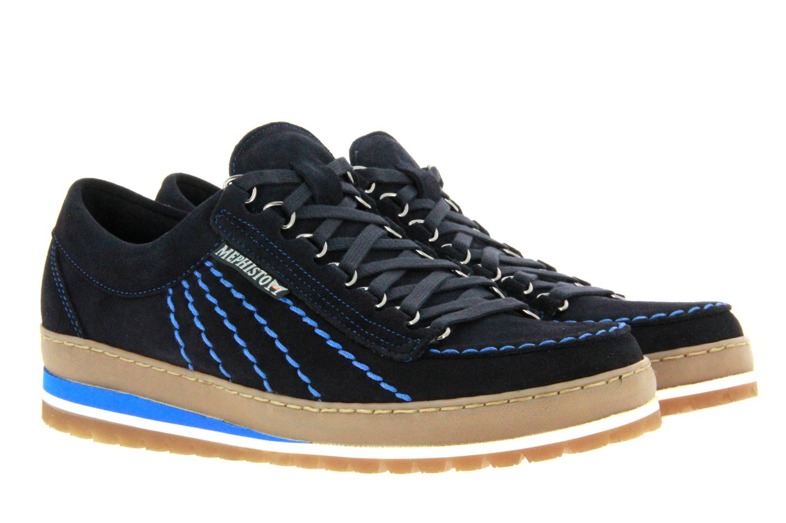 Mephisto Schnürschuh SUPER RAINBOW BLUE VELOURS SANTIAGO (46)