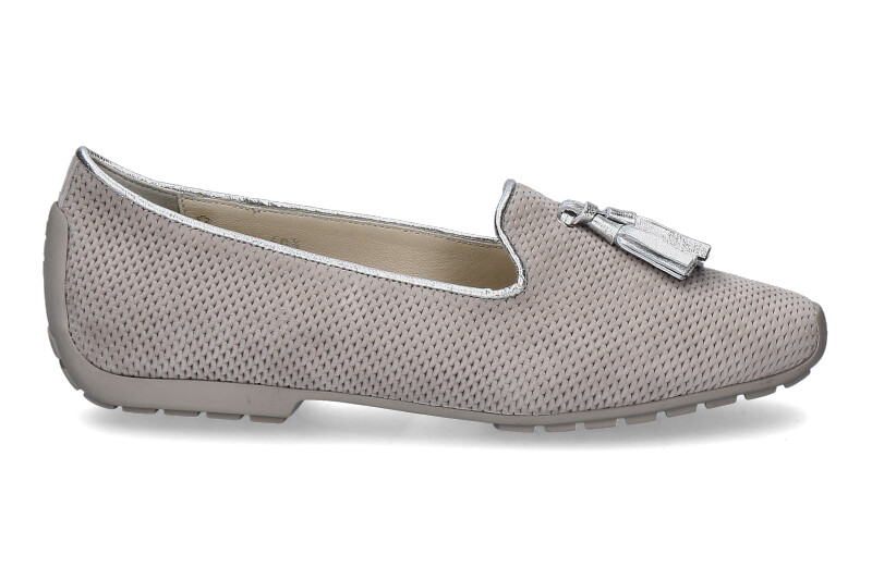 Mania Ballerina im Pantoffelschnitt CAMOSCIO PERLATO ARGENTO (37 )