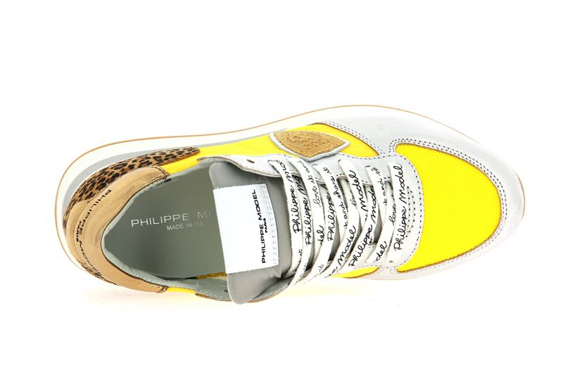 Philippe Model Sneaker TROPEZ MONDIAL LEO JAUNE ARGENT (36)