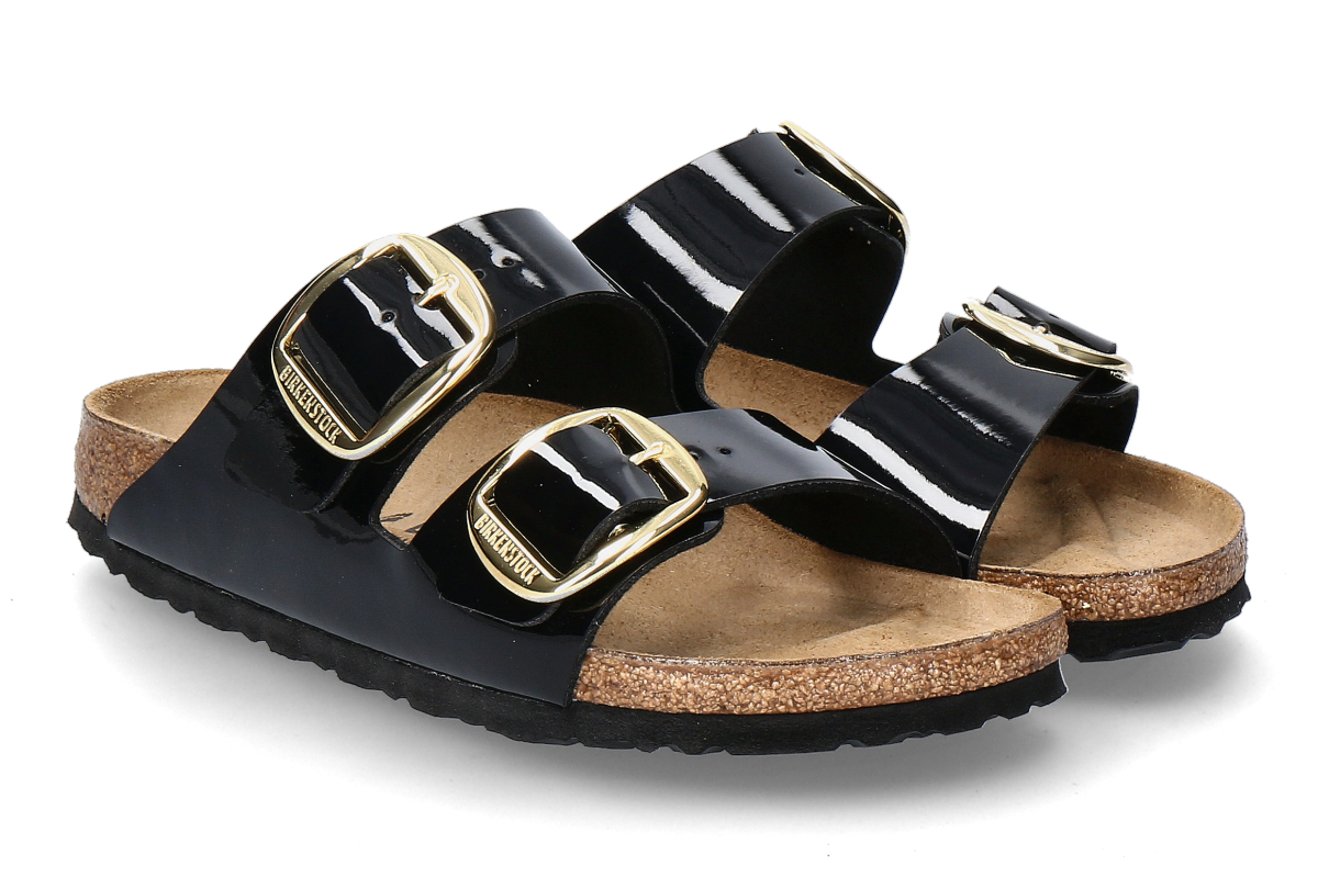 Birkenstock Damen- Pantolette ARIZONA SCHMAL BIG BUCKLE- gold/ schwarz
