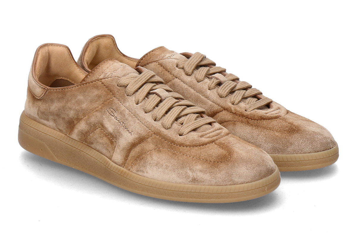 Santoni Damen- Sneaker OLY CUBE VELOURS- braun/ mittelbraun