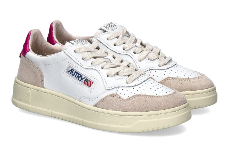 Autry Sneaker Medalist LOW WOMAN LEAT SUEDE WHITE BUBBLE