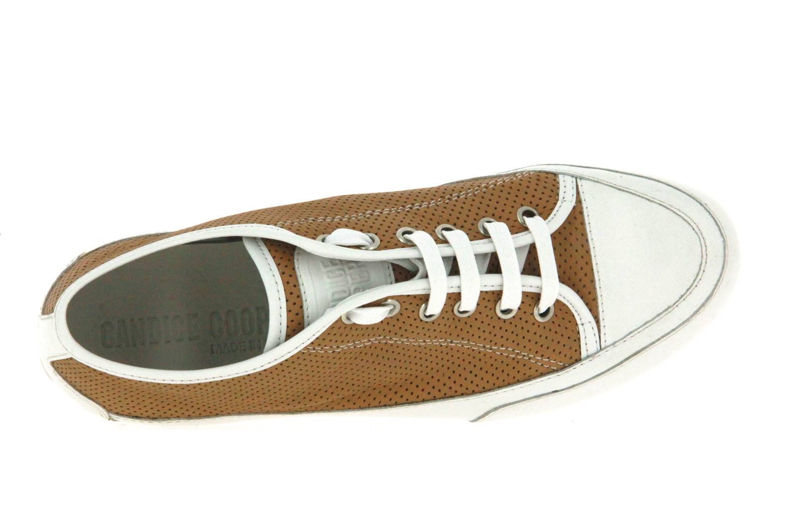 Candice Cooper Sneaker ROCK VIT TRAF. CAMEL VITELLO BIANCO (38)