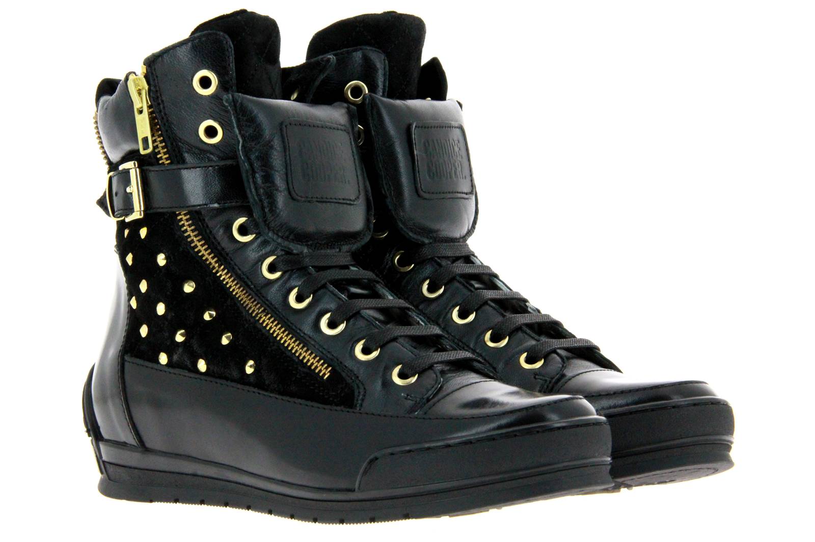 Candice Cooper Sneaker MANU CAMOSCIO NERO NAPPA NERO (36)