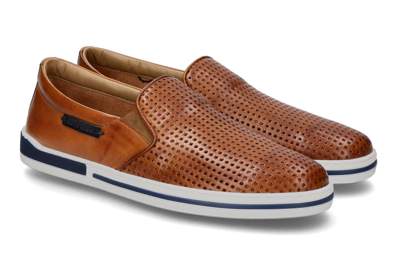 Galizio Torresi Slipper GOMMA BUFFALO COGNAC