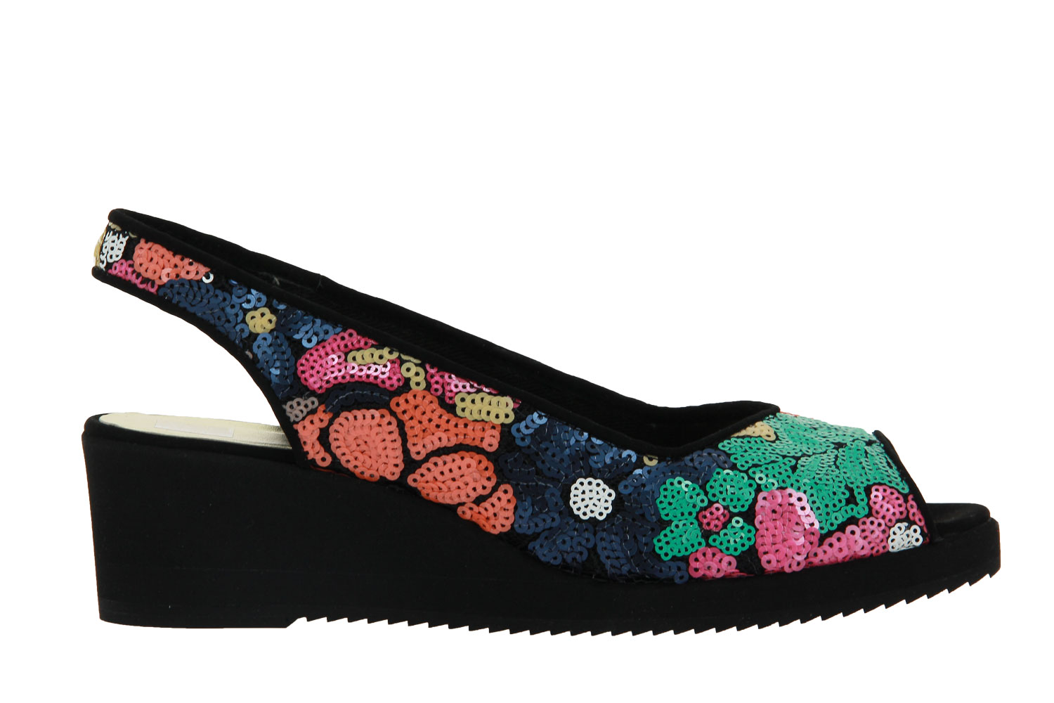 Azuree Cannes Sandale CITA TISSU DIANA VELOURS NOIR (37 )