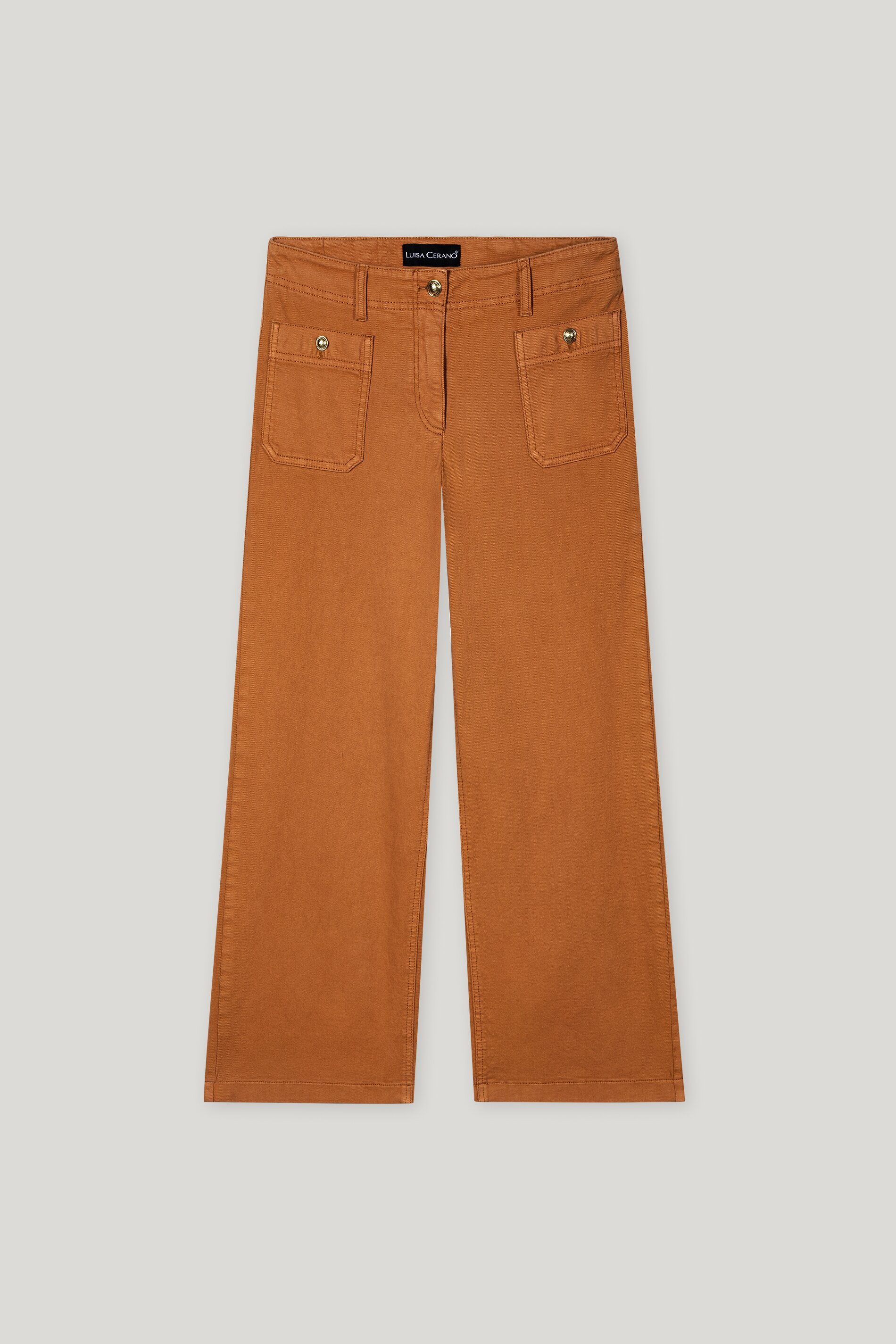 Luisa Cerano Hose AUTHENTIC-WIDELEG - cinnamon/hellbraun