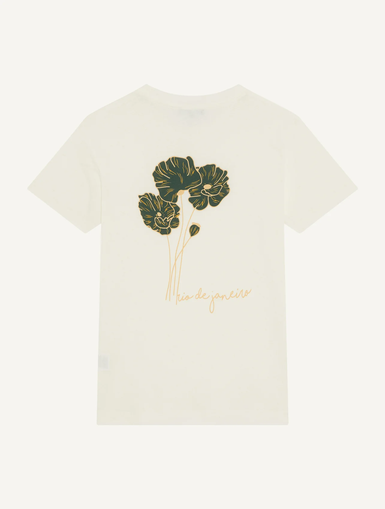 Frescobol Carioca Herren- T-Shirt DINIS FLORAL PRINTED- ivory